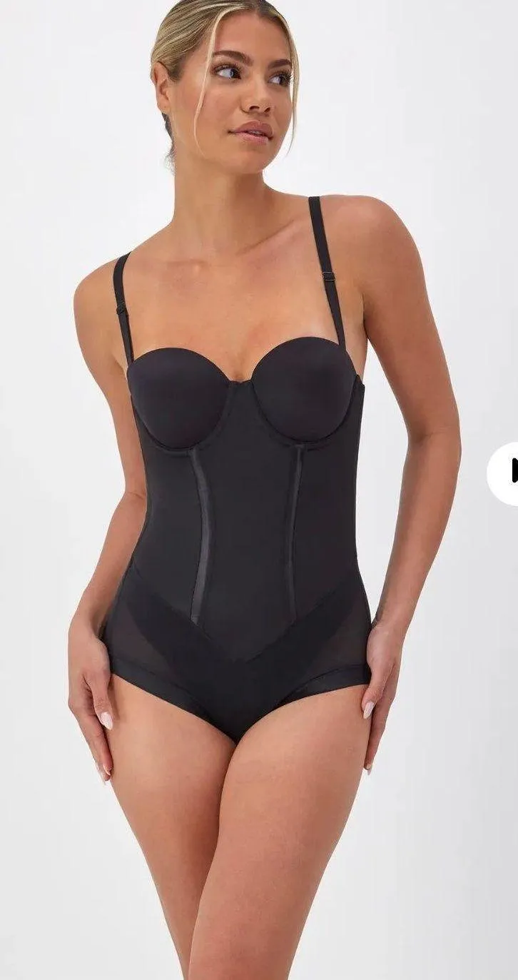 Ultra-Firm Convertible Body Shaper With Built-In Underwire Bra - Image 1