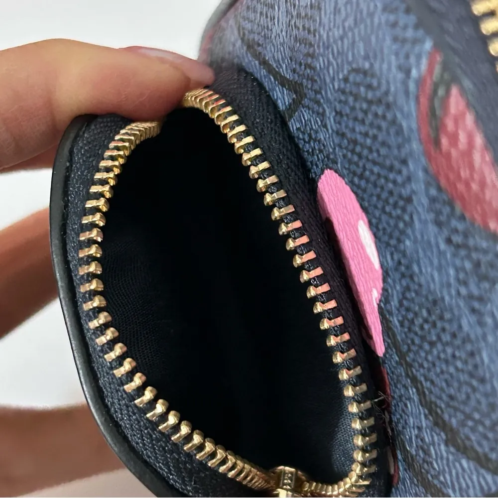 Coach  Mini Backpack Navy Cherry Bag Charm Keychain NWT - Image 6