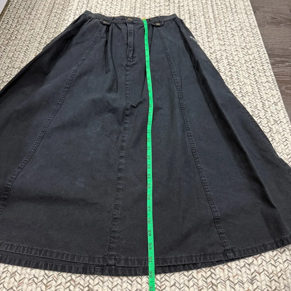 Vintage Cherokee Black Denim Midi Skirt - Image 9