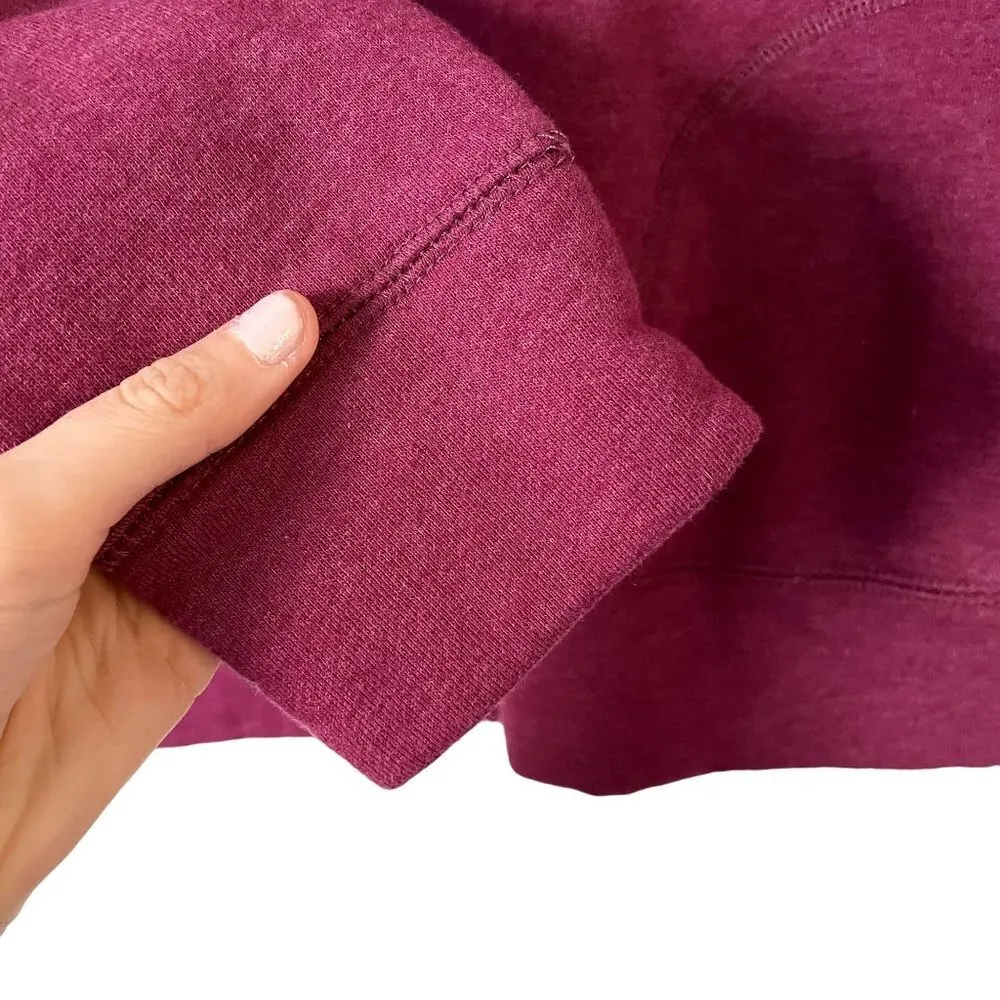 State of Mine pink fleece pullover pockets half zip casual winter thermal warm - Image 4