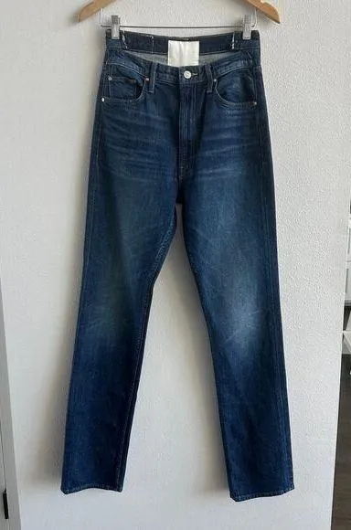 Mother High Waisted Rider Shift Sneak in Digital Underground Size 27 Blue - Image 1