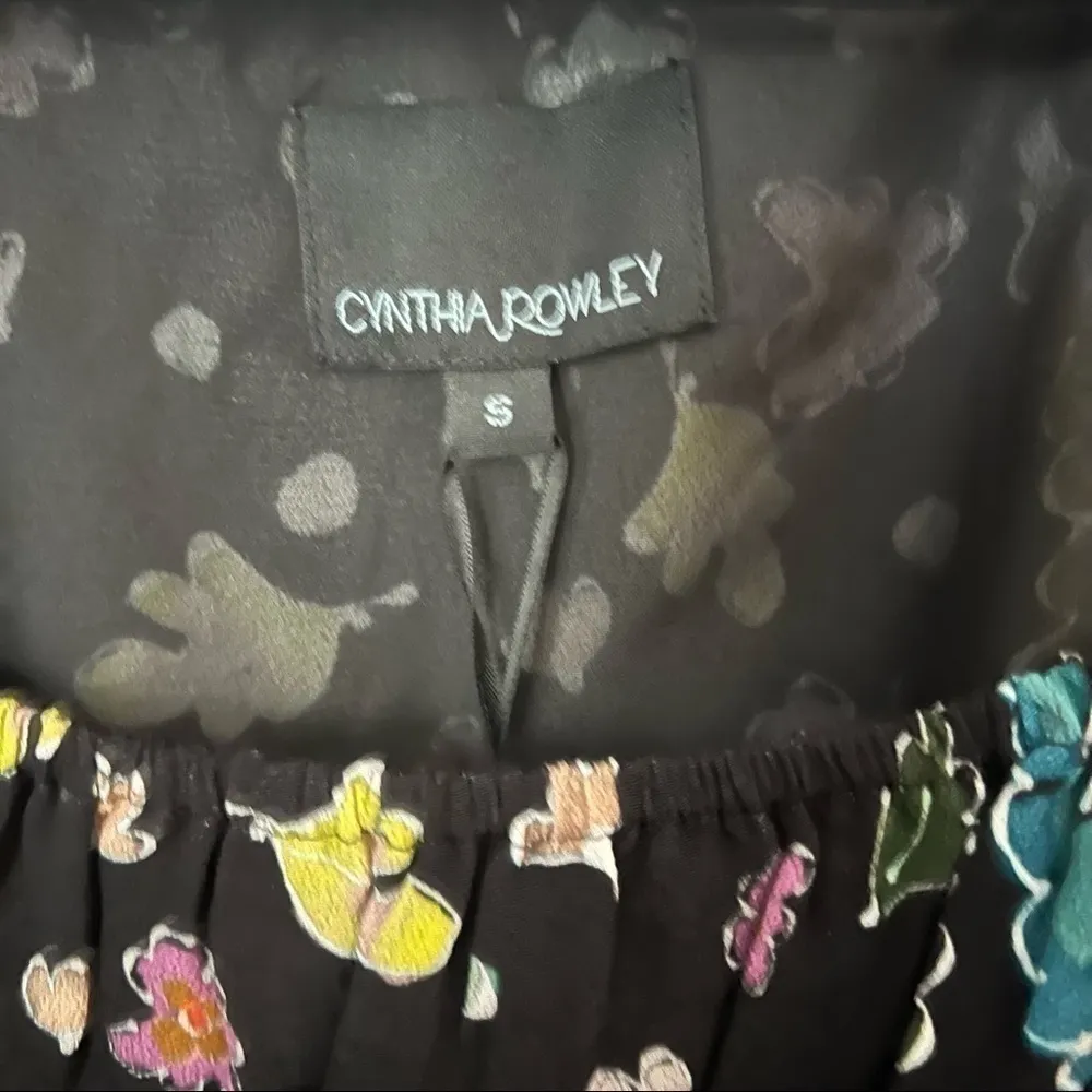 CYNTHIA ROWLEY
HOLLY SMOCKED WAIST RUFFLE DRESS
- BLACK FLORAL, New With Tags - Image 5