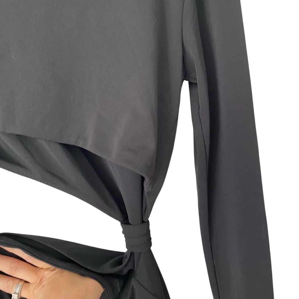 Not Yours To Keep Terry Gown Elegant Black Cut - Image 8