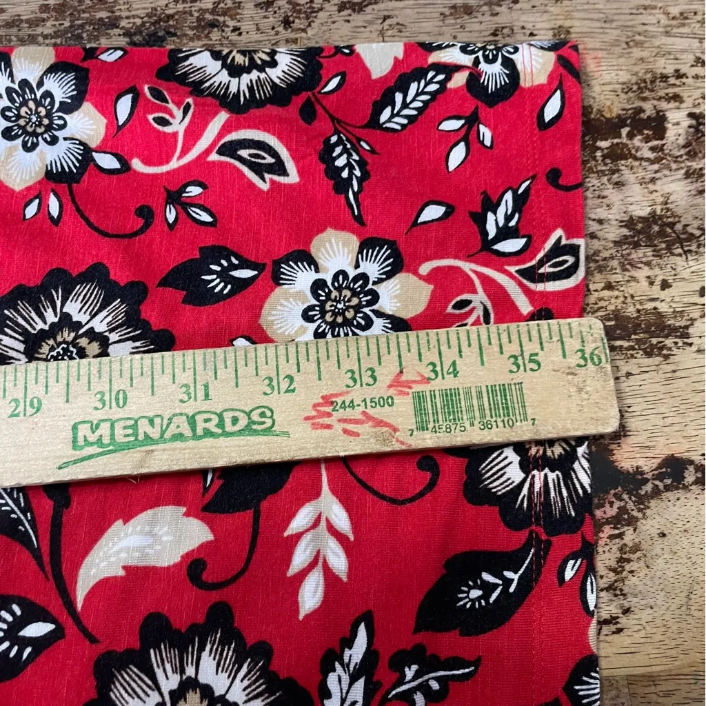 J. Jill Womens Red Floral Knee Length Tank Dress Size‎ LP Large Petite Summer Size undefined - Image 5