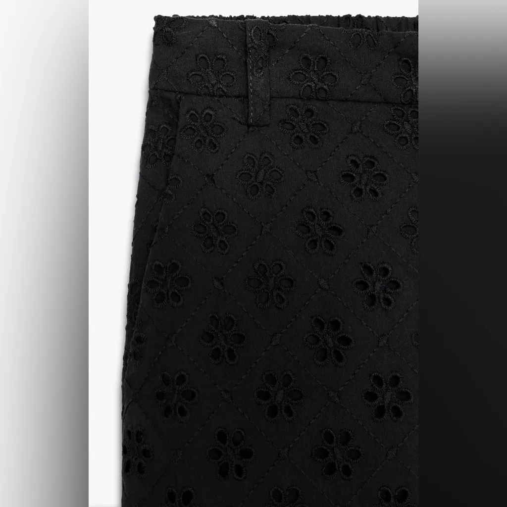 ZARA  OPENWORK EMBROIDERY CULOTTES - Image 4