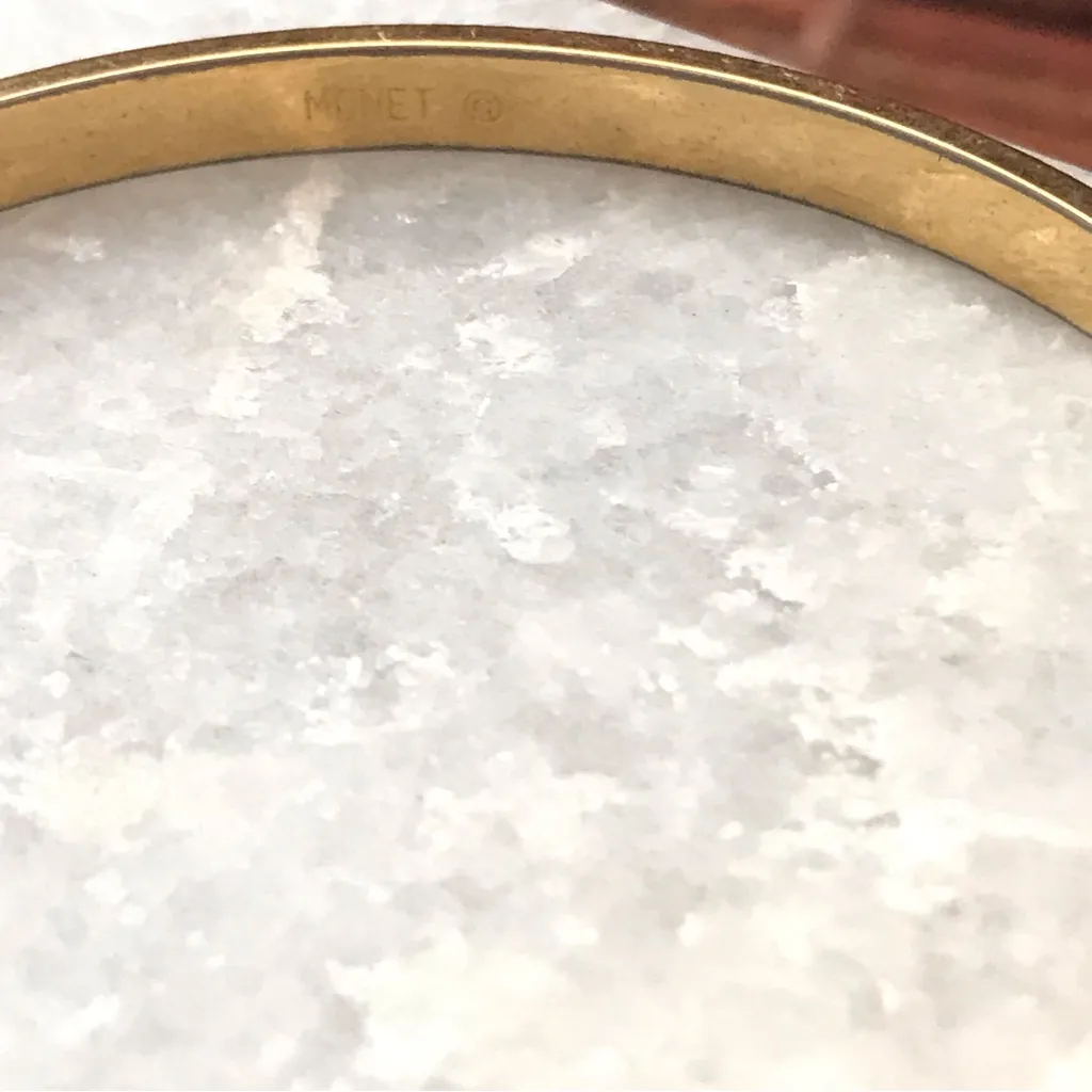 Monet  Gold Tone Bangle Bracelet - Image 3