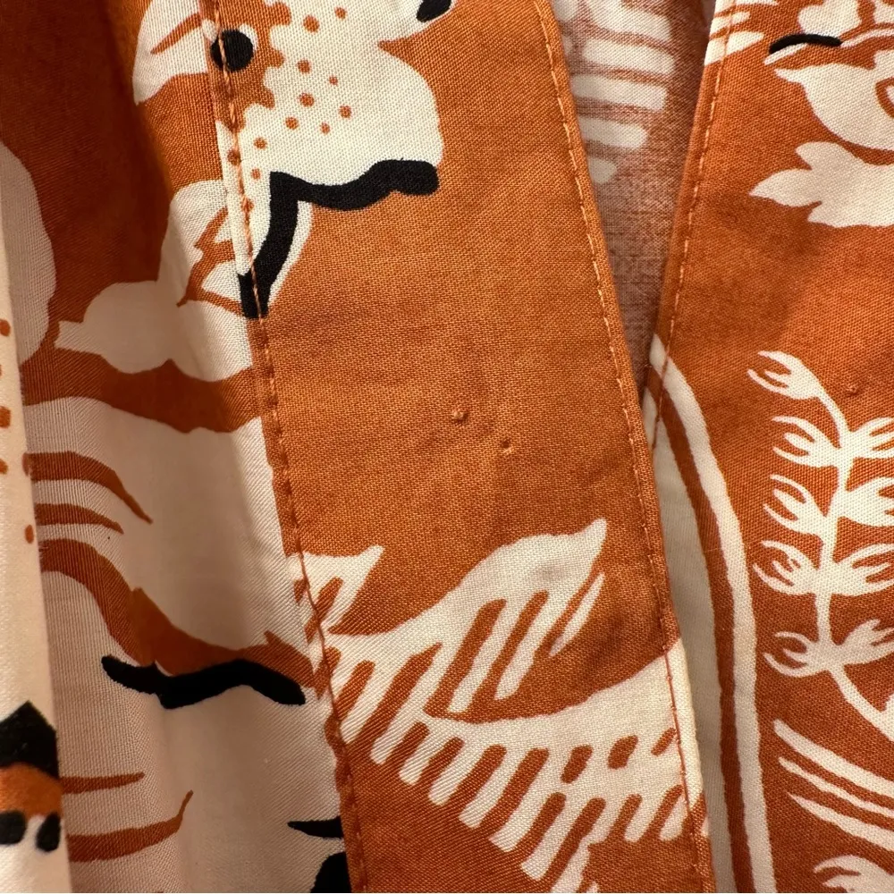 Anthropologie The Somerset Tiered Maxi Dress Burnt Orange Floral size medium - Image 6