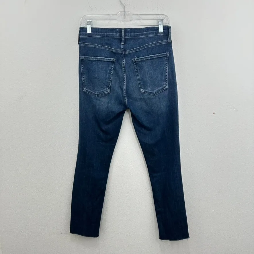 AGOLDE Size 28 Sophie High Rise Ankle Crop Raw Hem Slim Straight Leg Denim Jeans - Image 6