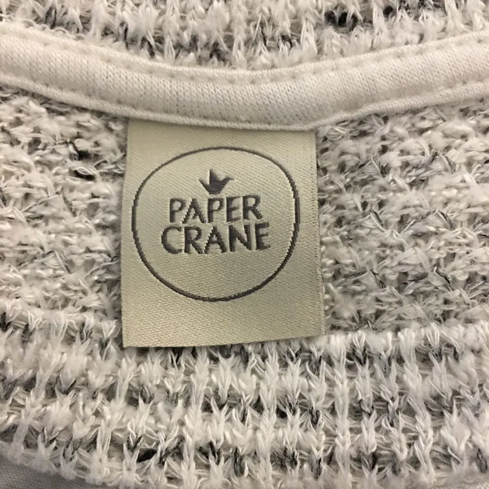 Paper Crane Lite Weight Waffle Knit Tank With Black Silky Floral Mesh front - Image 5