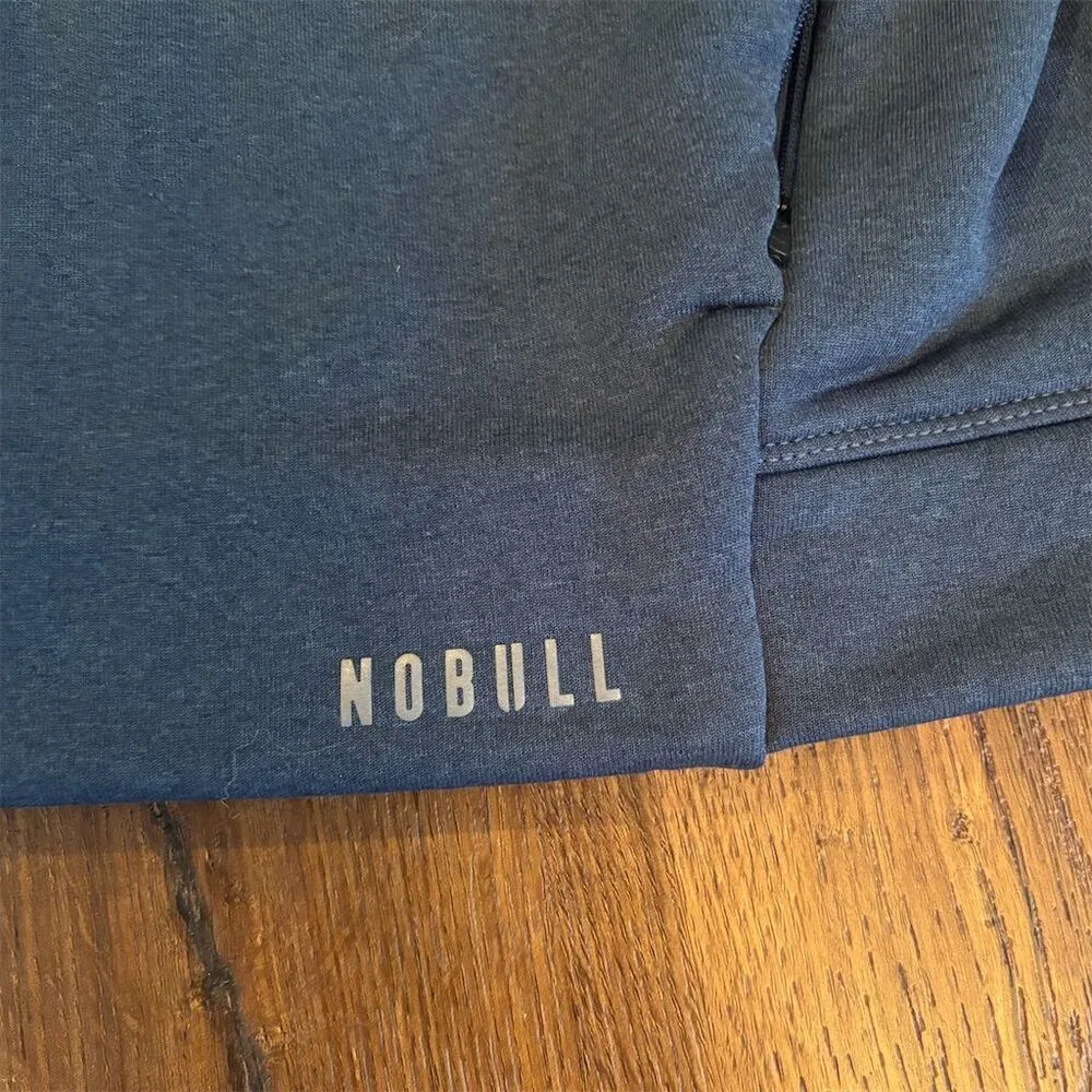 NOBULL Unisex Blue Pullover Fleece Hoodie Size XS Long Sleeve - Image 4