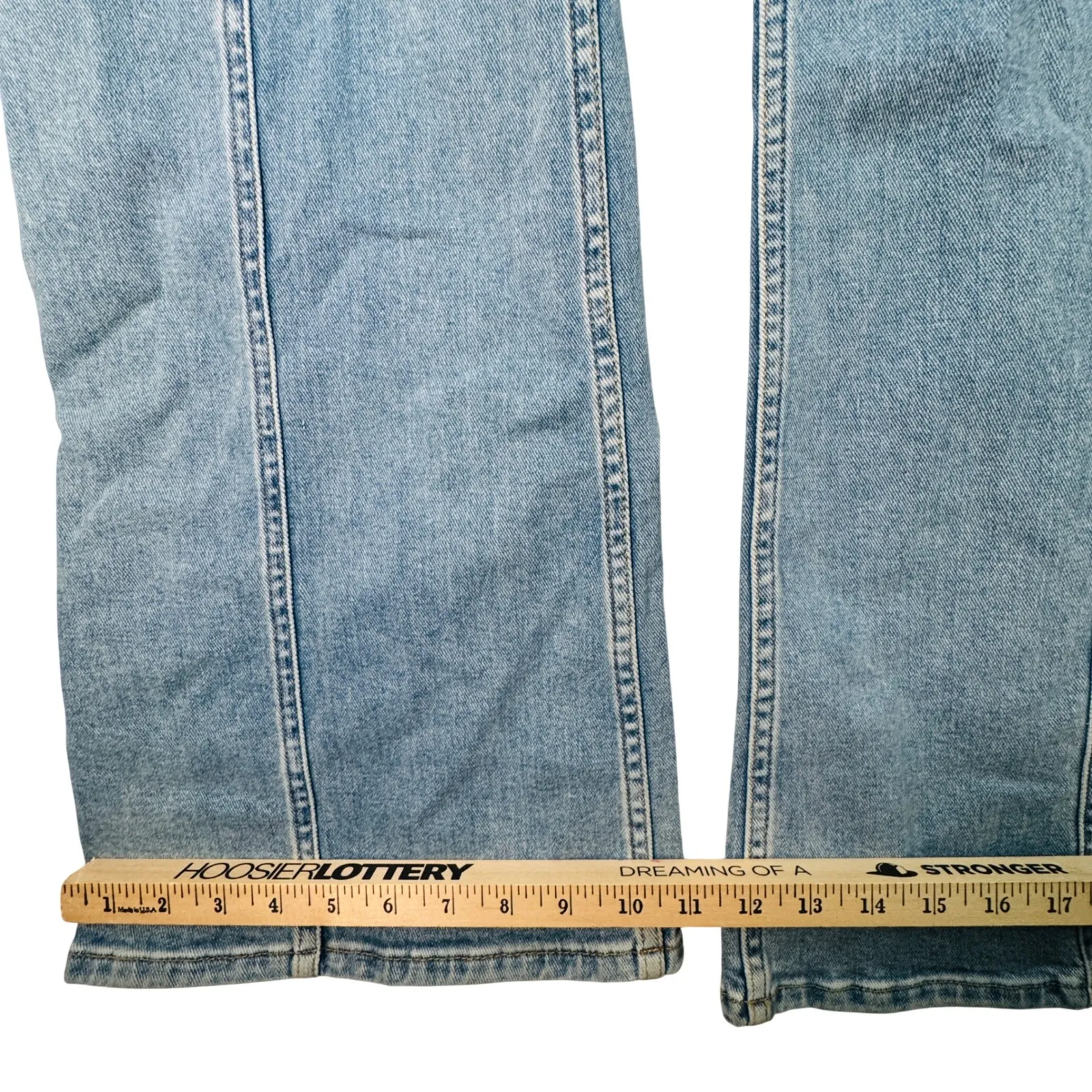 We The Free People Firecracker Flare Red Star Jeans Womens 31 Mid-Stone Retro - Image 8