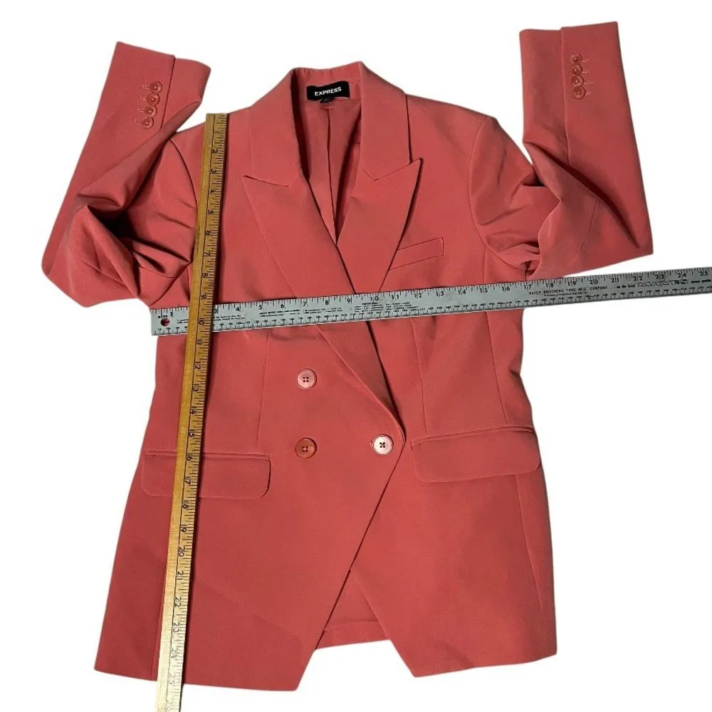 EXPRESS Blazer Suit Jacket Double Breasted Lined Pockets Womens Size Small - Image 9