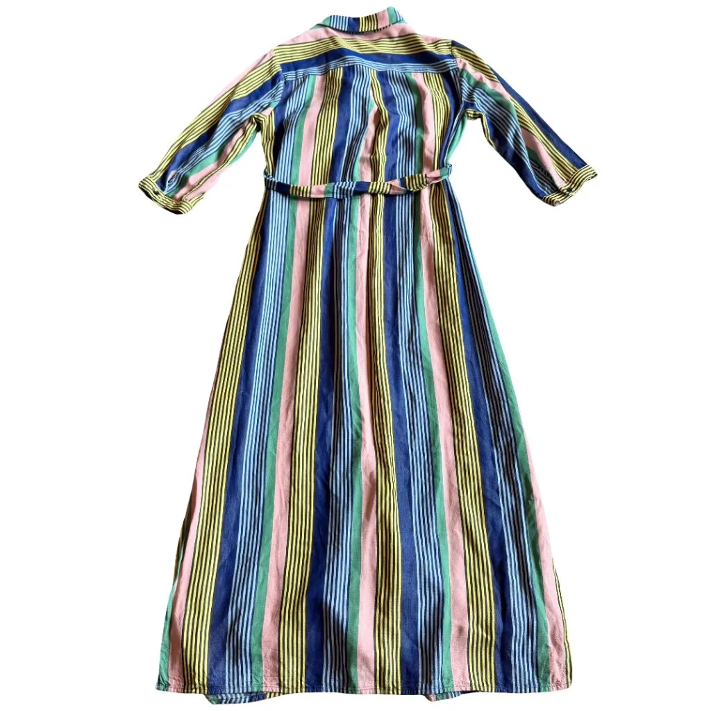 Boden Katrina Colorful Pastel Stripe Maxi Dress Button - Image 8