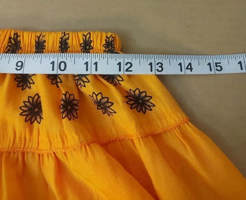 Vintage Orange and Black Screenprint Skirt - Image 5
