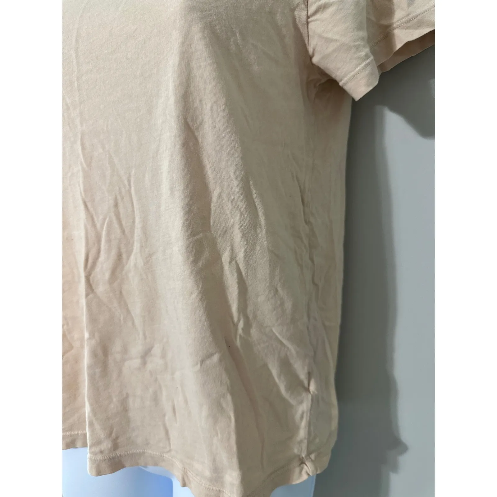 MATE The Label Organic Cotton Crew Neck T Shirt Beige Size S - Image 3