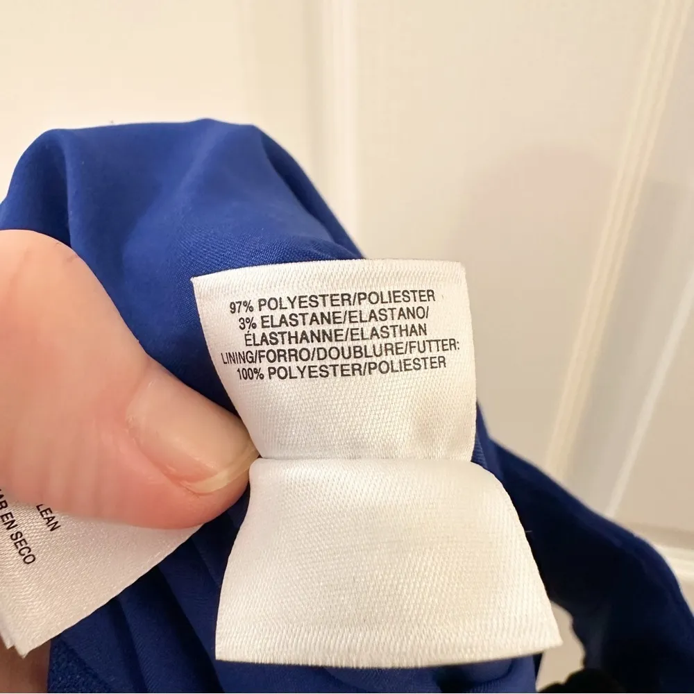 Kasper Sleeveless Shift Dress Business Cocktail Royal Blue sz 4 - Image 6