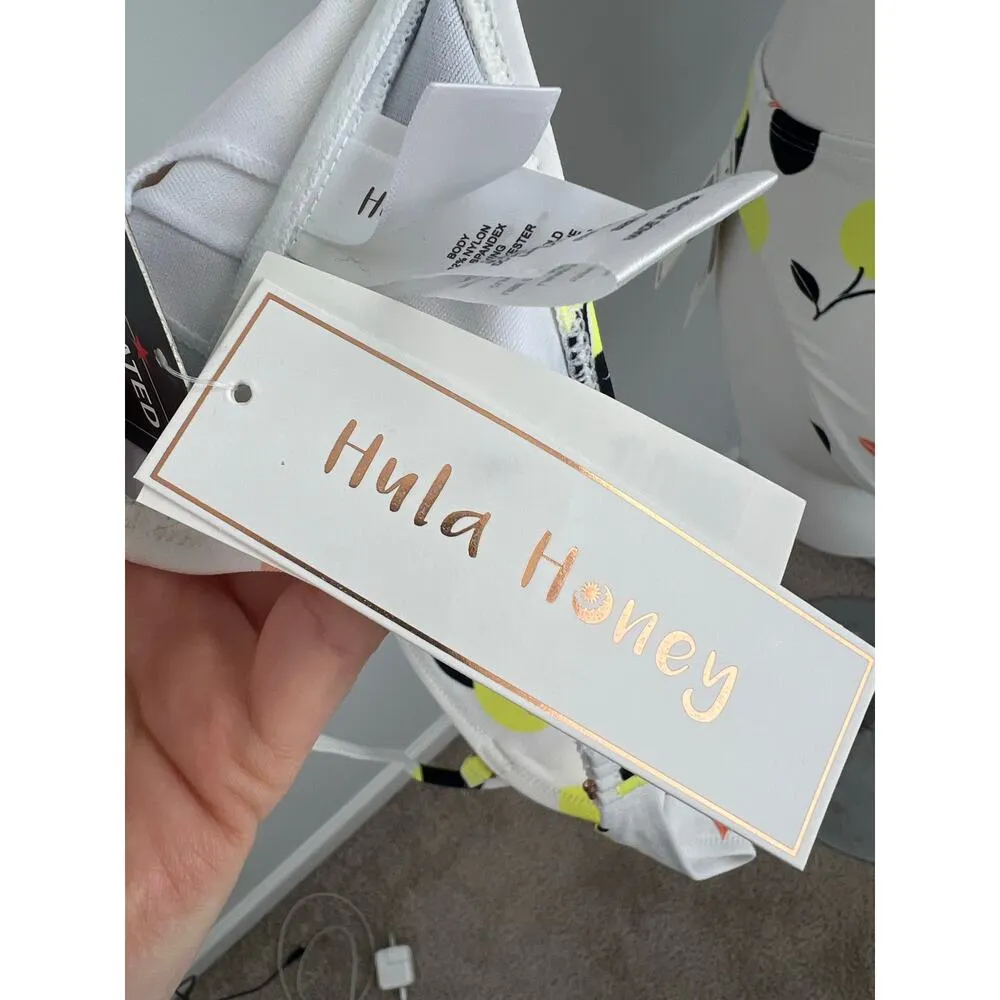 Hula Honey Citrus Printed Bandeau Bikini Set Large - Image 6