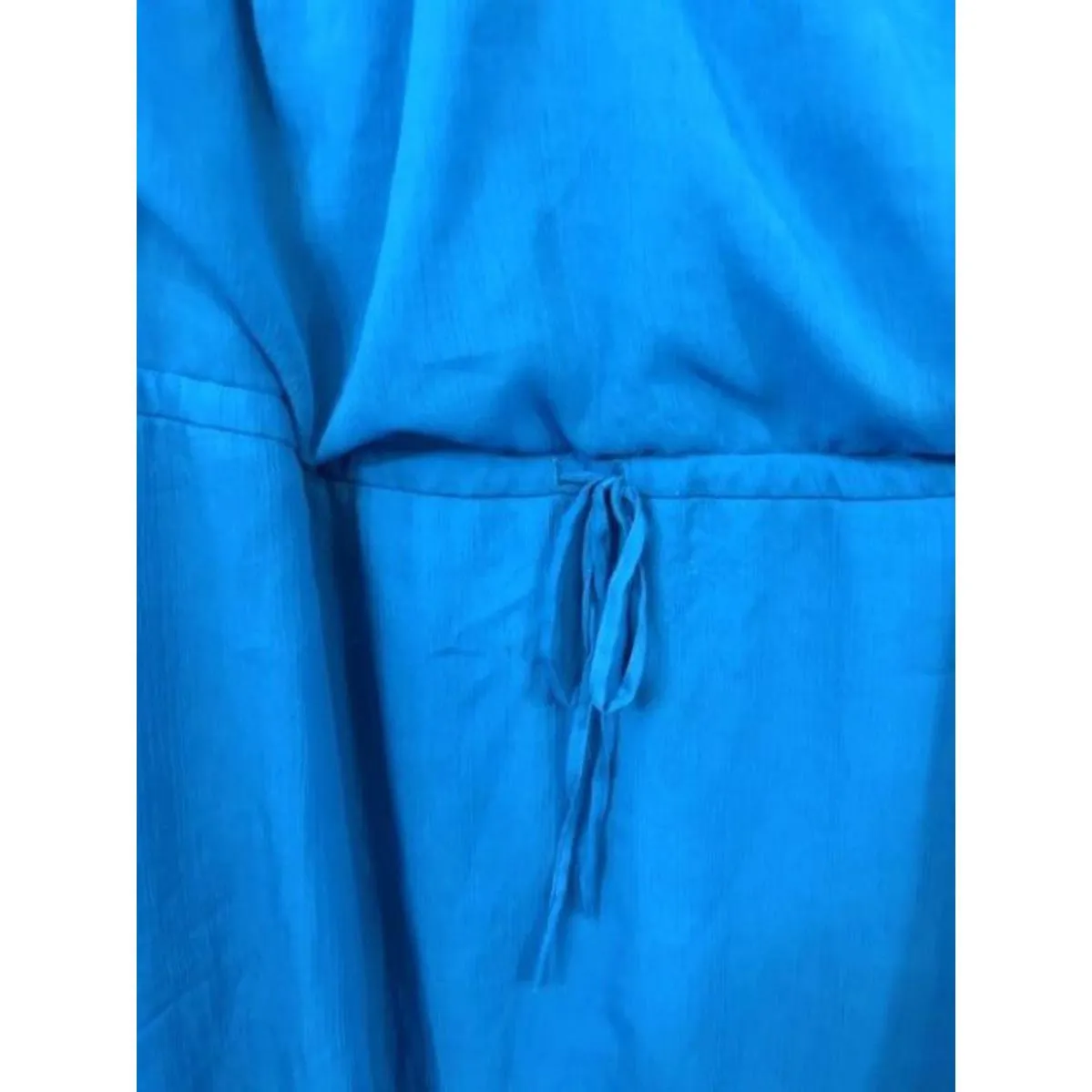 Old Navy V-Neck Waist Tie‎ Flowing Strapless Tank Chiffon Mini Dress - Image 4