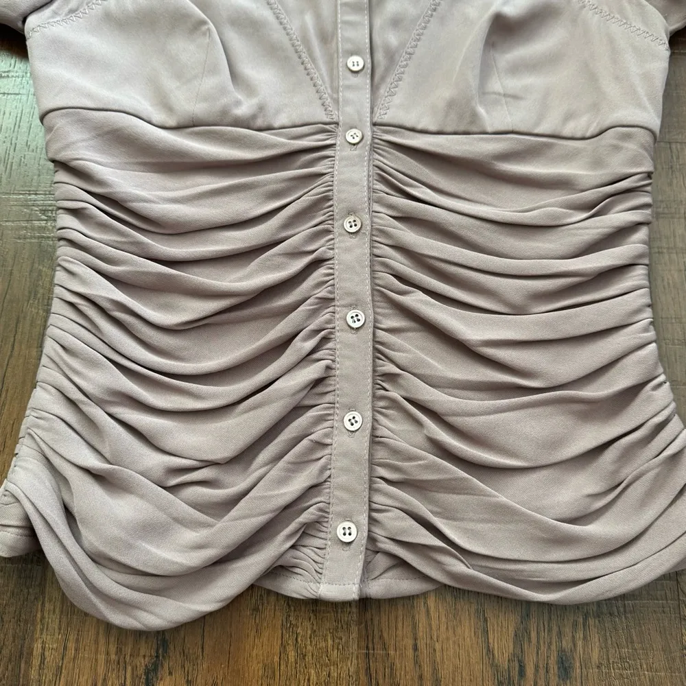 CATHERINE MALANDRINO lavender elegant western style top, size S - Image 7