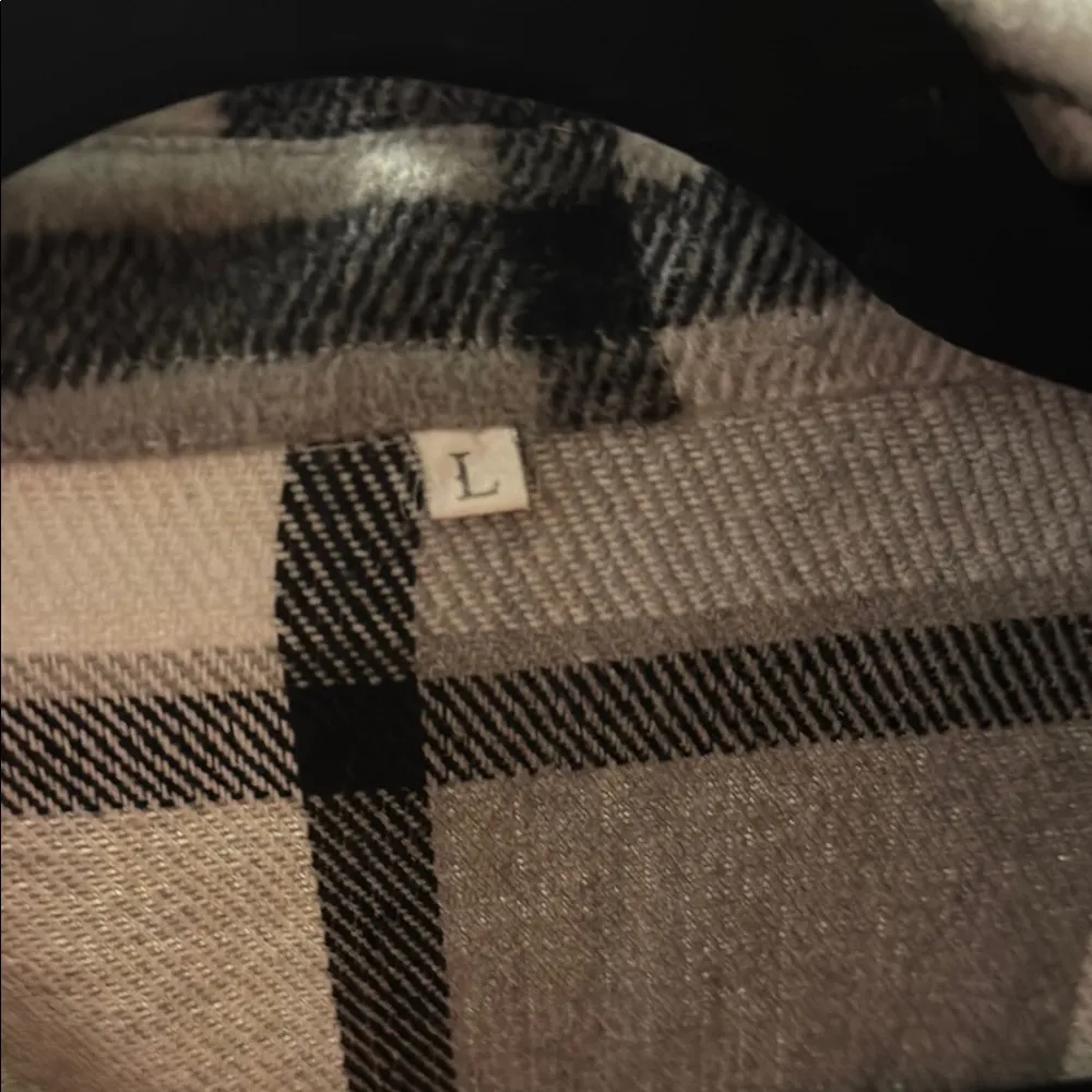 Buffalo Check Black and White Shacket Size L - Image 3