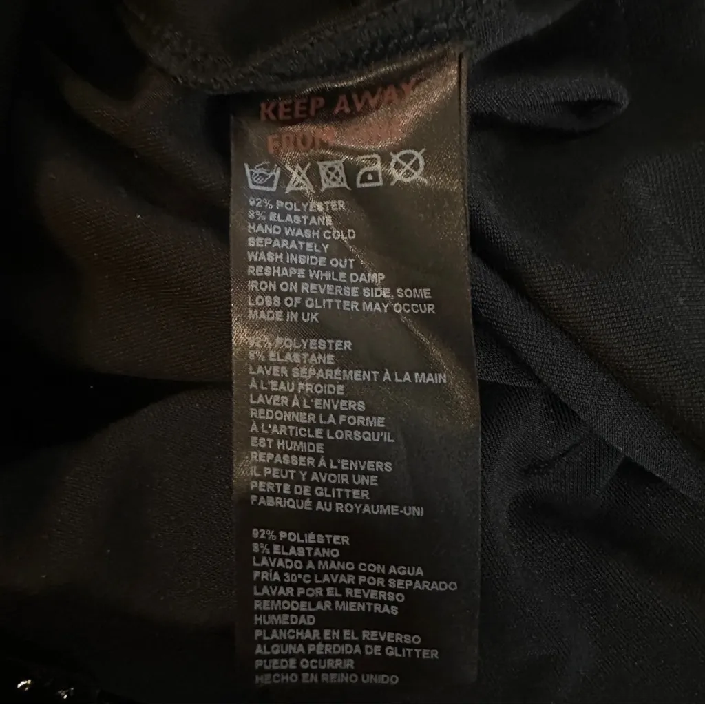 Urban Outfitters UO Black Velvet Glitter Notched Mini Skirt Size Small - Image 6