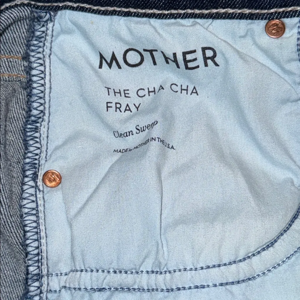 MOTHER The Cha Cha Fray High Rise Flare Jeans Blue Size 26 - Image 6