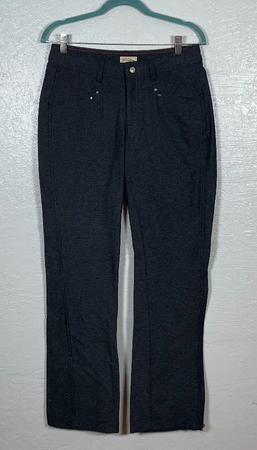 Royal Robbins Women 6 Gray Pants Pockets Stretch Adjustable Cuff Hiking Granola - Image 1