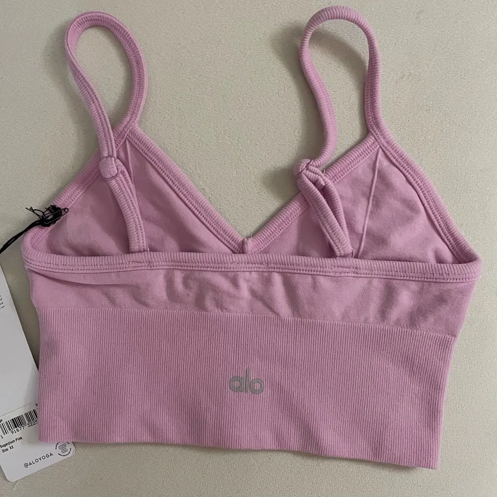 Alo Yoga NWOT Delight Bralette Sugarplum Pink Women's Intimate Size XS - Image 3