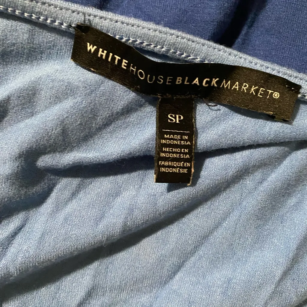 💜 White House Black Market Blue Two Tone Shift Dress - Image 3