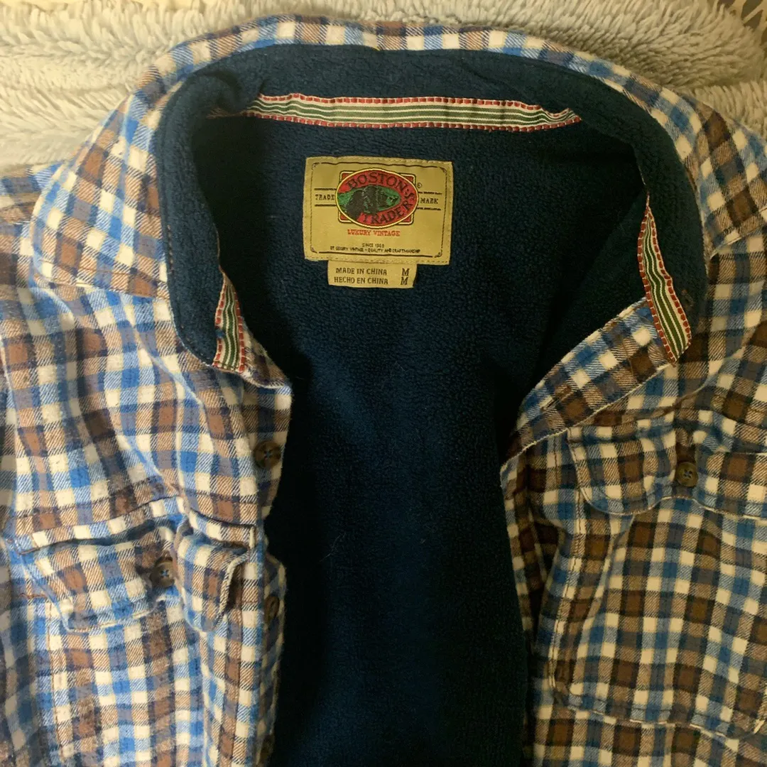 Vintage Flannel Blue Size M - Image 2