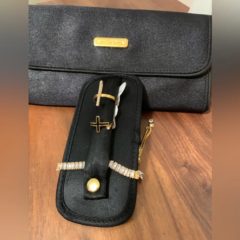 St John evening wallet in soft black - Image 3