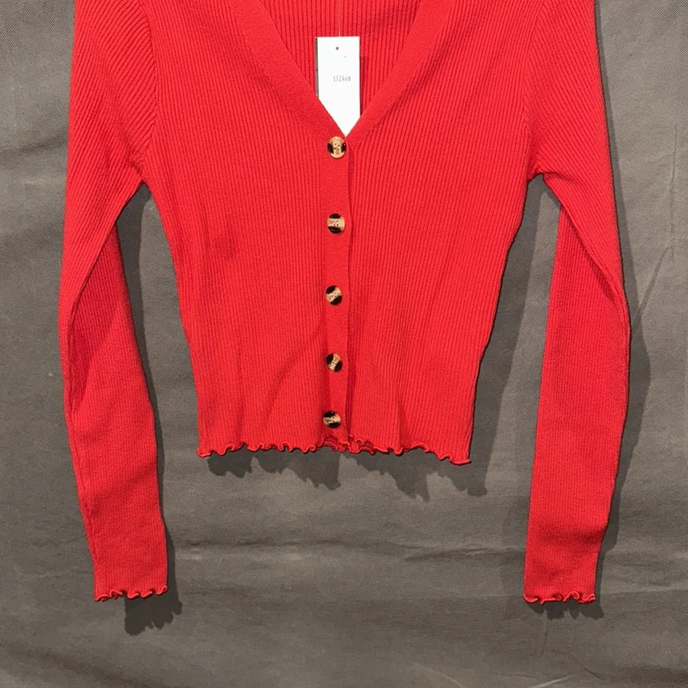 Red Button Up Sweater - Image 3