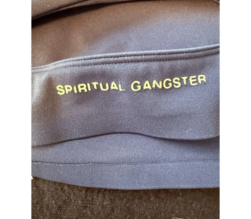 Spiritual Gangster Women's Sports Bra M Navy Blue Seamless Athletic Back Yoga - Image 3