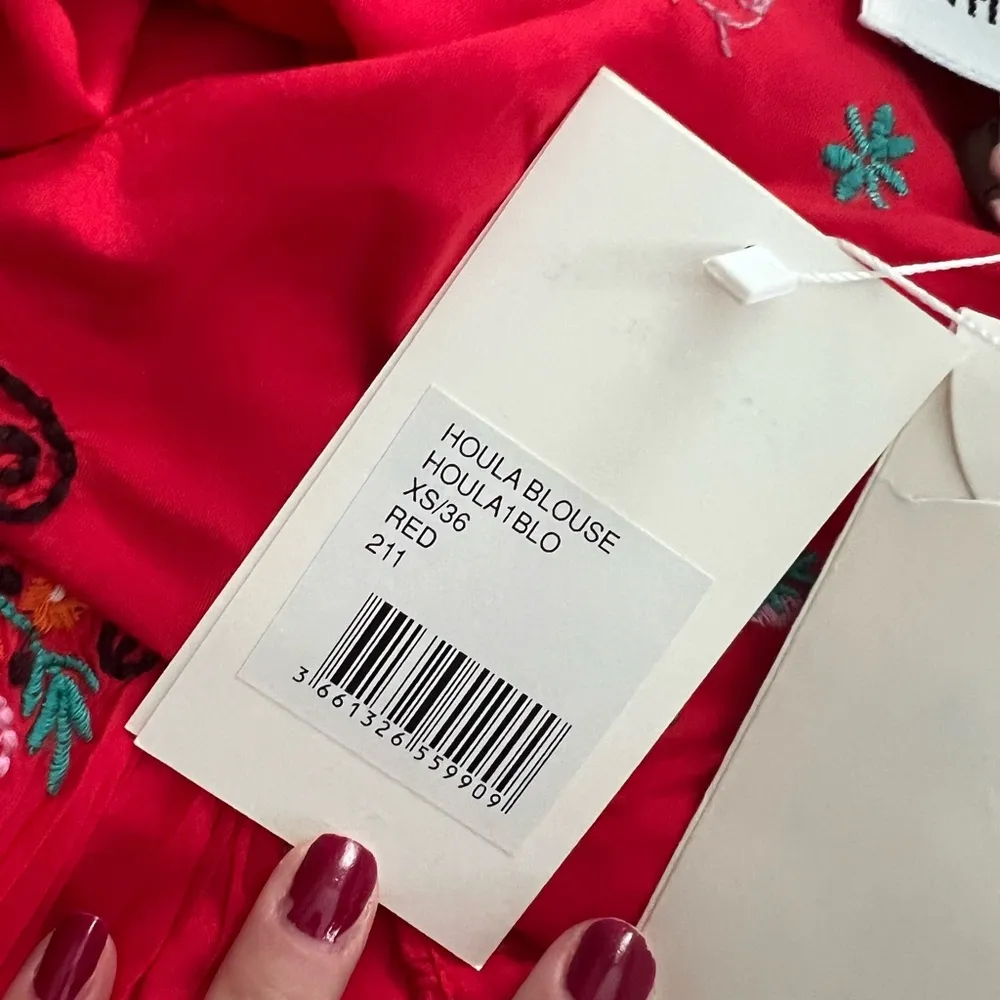 NWT ANTHROPOLOGIE ANTIK BATIK Houla Embroidered Long Sleeve Cotton Blouse Sz XS - Image 8