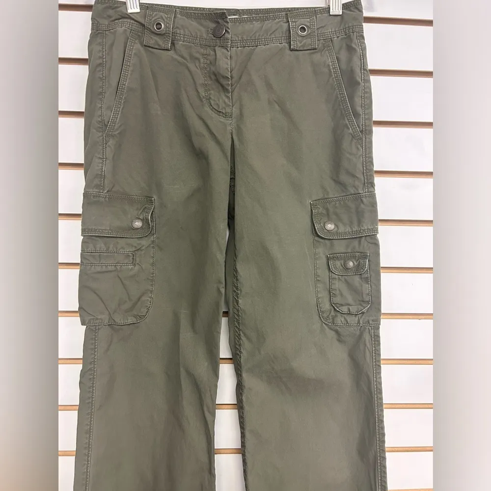 J. Crew Cargo Utility Pant Cotton Favorite Fit Weathered Chino Sz. 2 Olive Green - Image 2