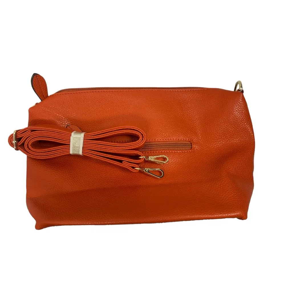 Orange Green Shoulder Tote Work Bag With Crossbody Insert‎ - Image 5