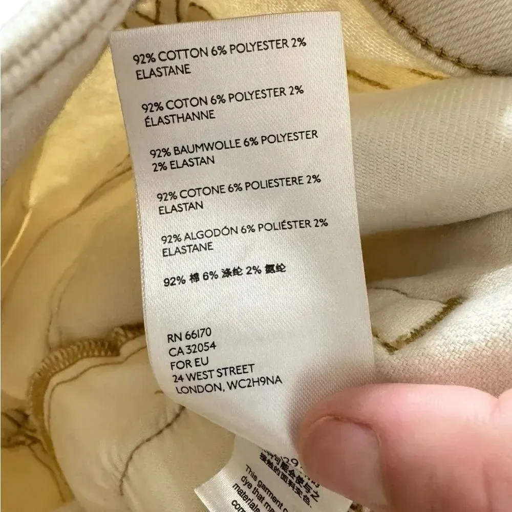 we the free free‎ people off white skinny denim jeans size 28 - Image 4