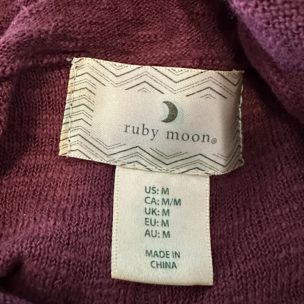 Ruby Moon Maroon Cowl Neck Sweater Size Medium - Image 3