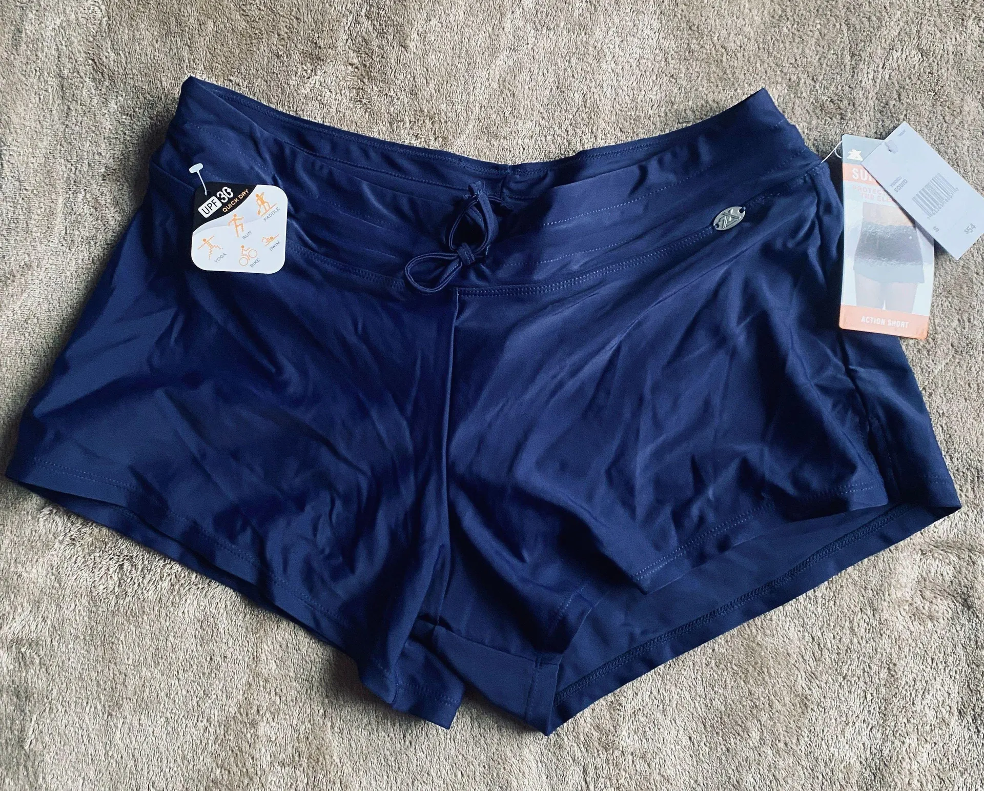 Drawstring Waist Swim Shorts - Image 3