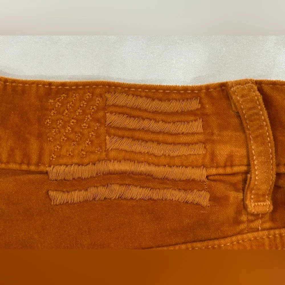 Revice Sweet Talker Pants Flare Jeans Velvet High Rise Orange Boho 27 Retro 70s - Image 10