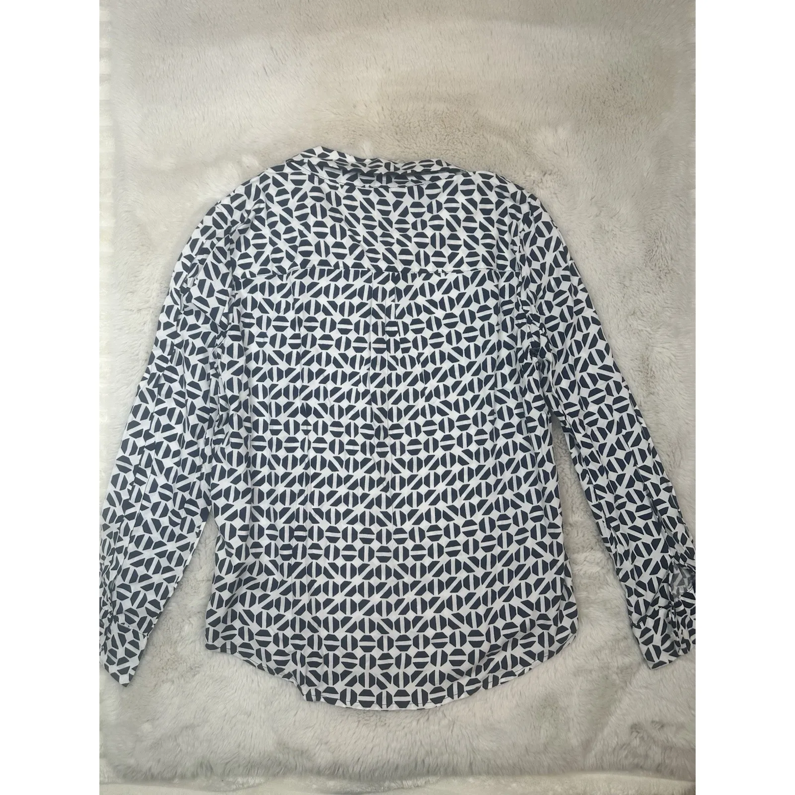 Alexander Jordan Womens Button Shirt Top medium Blue and White NWT - Image 2