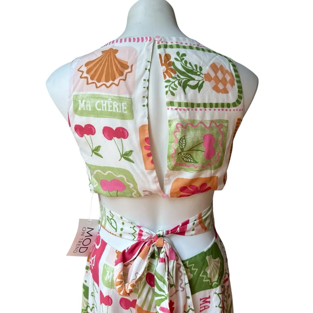 NWT, Mod On Trend Secret Symphony Cutout Tie Back Print Dress!, Sz S - Image 13