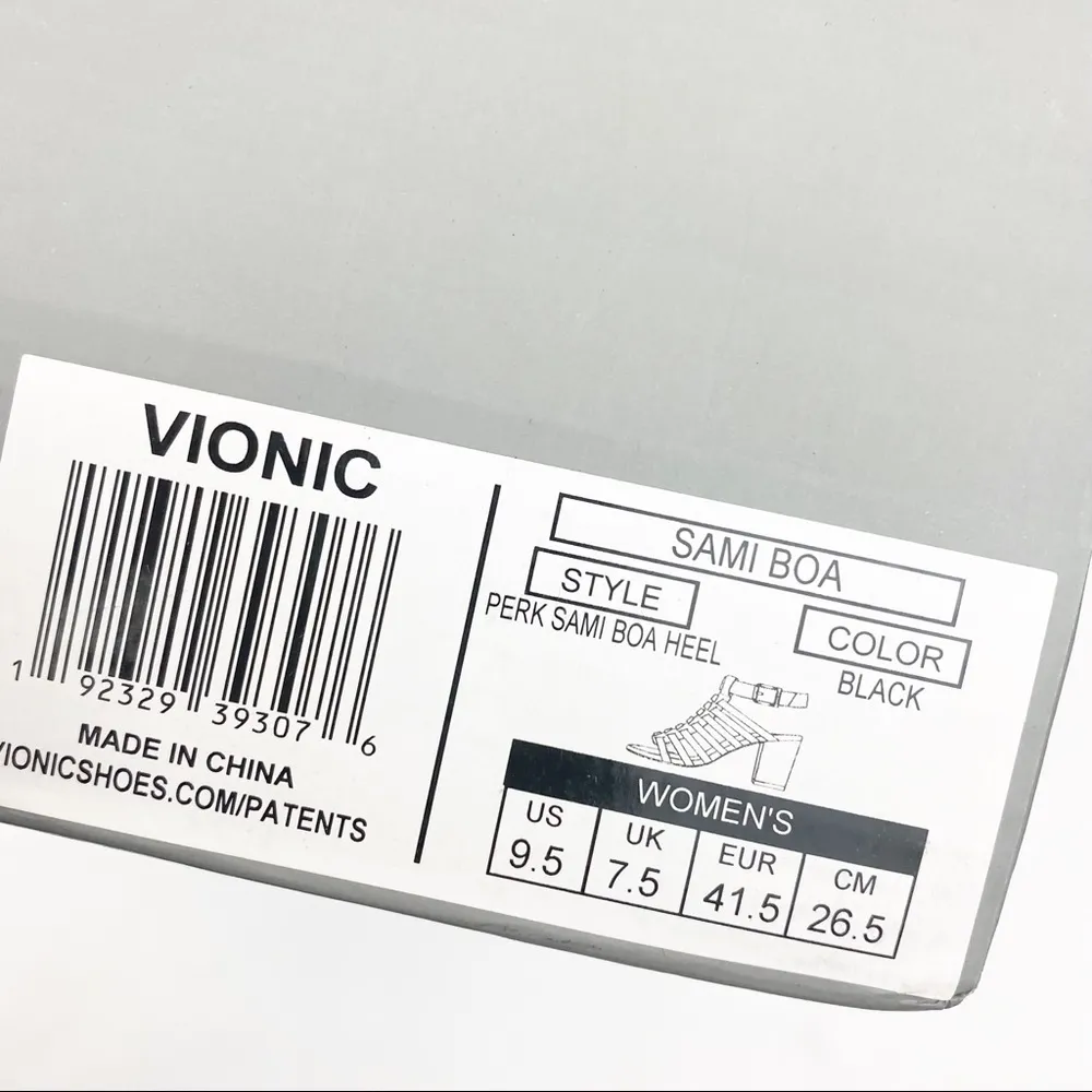 Vionic Perk Sami Leather Caged Heeled Sandals: Black Boa Snakeskin - Image 15