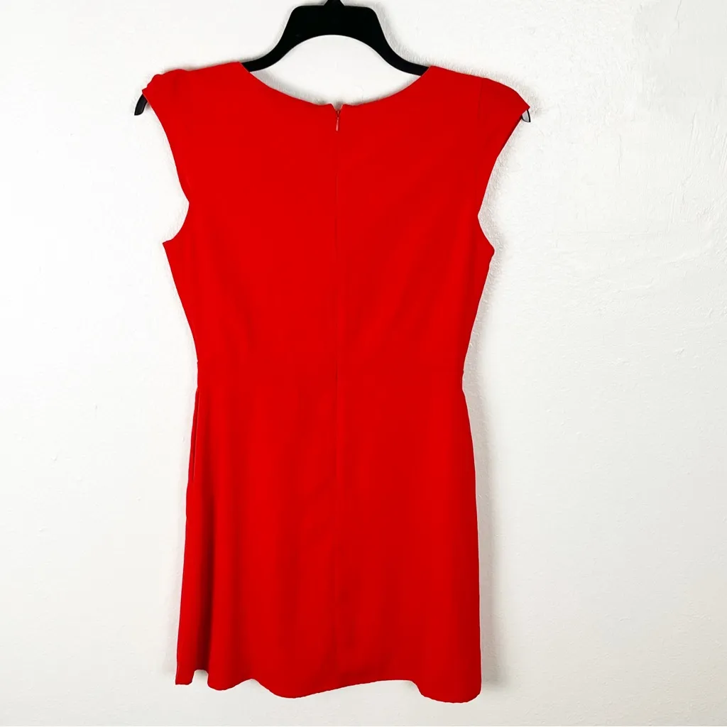 LULUS Sunny Spot Red Lace Corset  Pockets Cap Sleeves Dress, Size Medium - Image 2