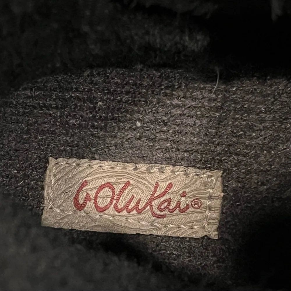 Olukai Pehuea Hulu Black Leather Shearling Booties Sneakers Shoes - Image 7