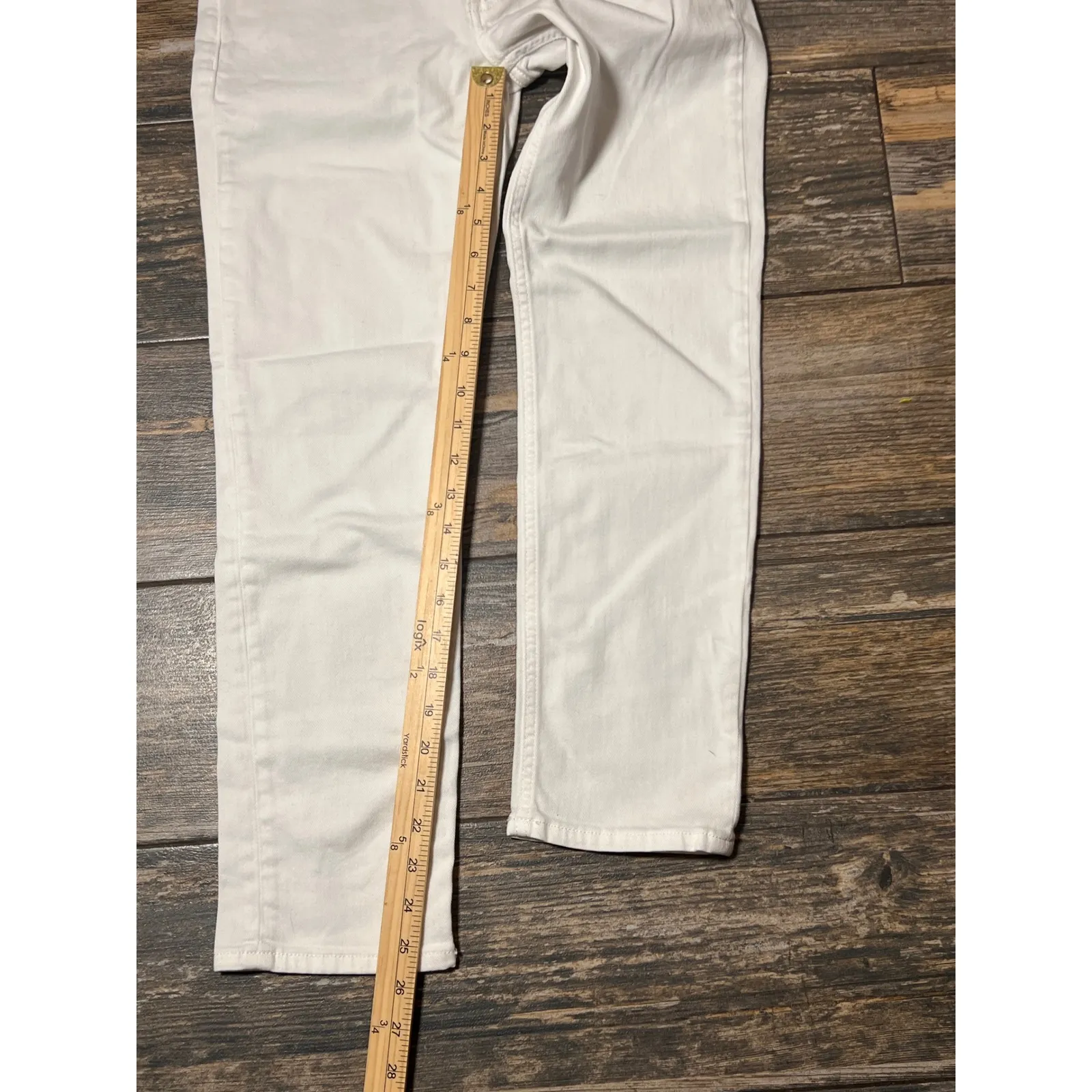 Rag & Bone Dre Low Rise Slim Boyfriend Ankle Jeans White Denim Womens Size 24x26 - Image 9