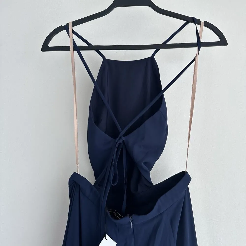 Fame And Partners Dress 8 Navy Dreamer Gown Evening Elegant Quiet Luxury Gala - Image 6