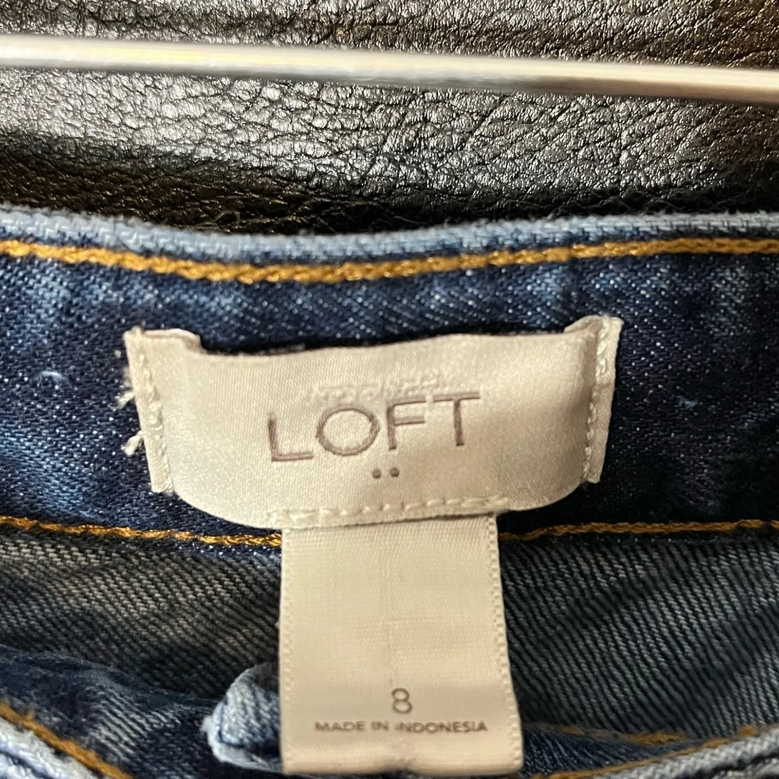 Loft Button Front Denim Skirt Size 8‎ - Image 5