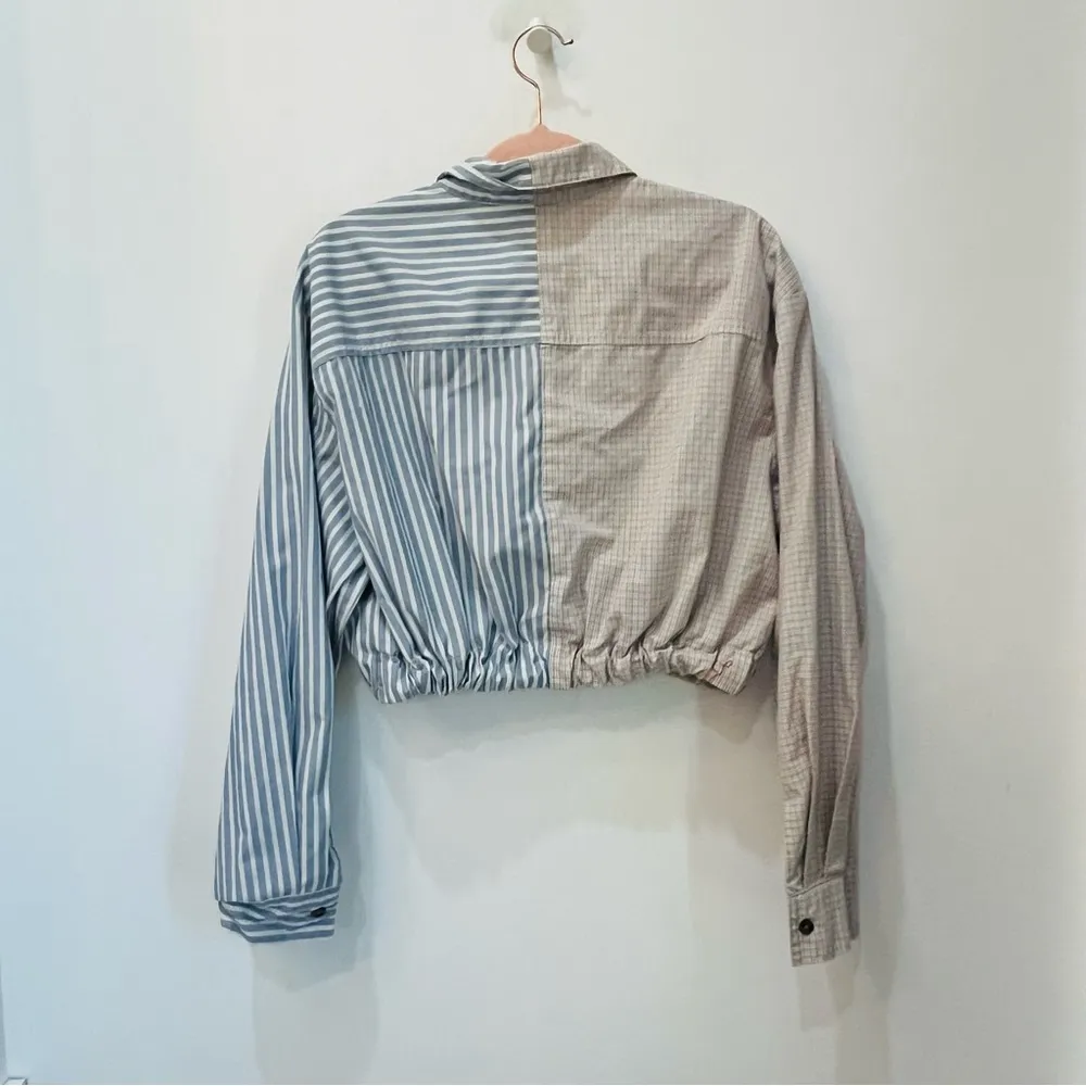 BDG Urban Outfitters Small Mixed Media Cropped Striped Plaid sz Medium - Image 7