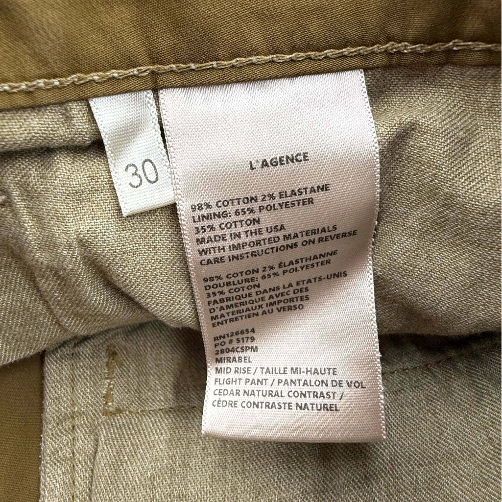 L’AGENCE Mirabel Mid Rise Flight Pants - Image 9